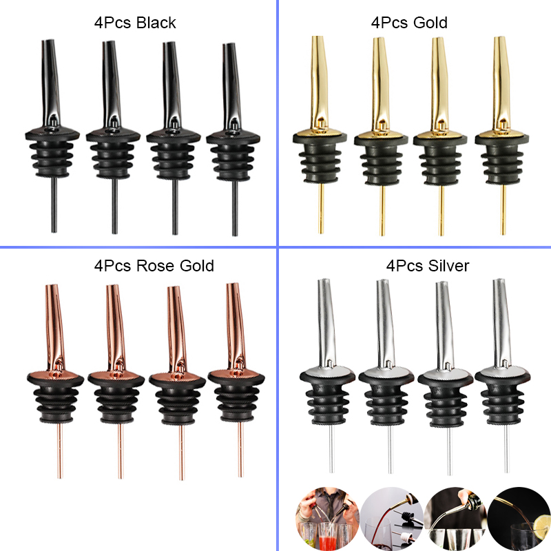 4 pces preto/rosa ouro/prata d - Wine Aerator Pour avaliação e preço